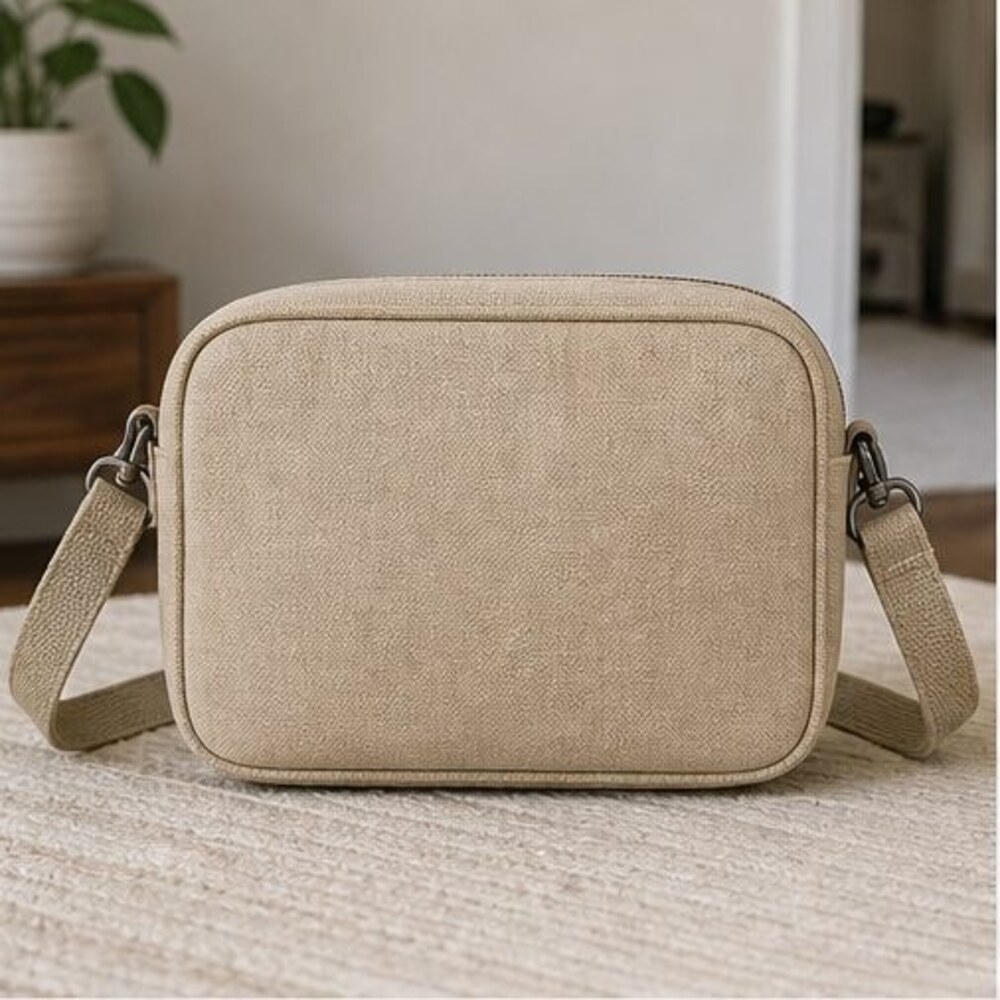 Sand Nylon Crossbody Bag